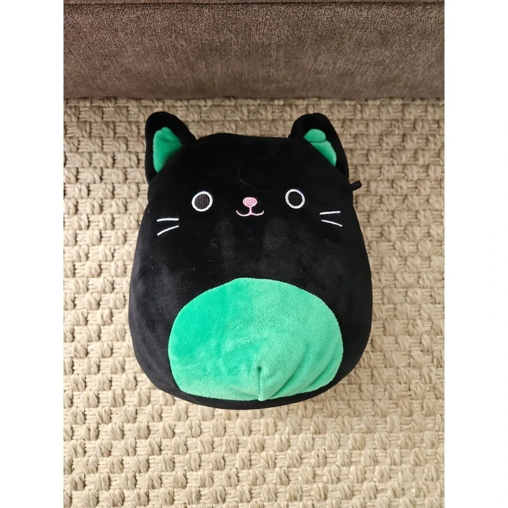 Squishmallow Cleo the Cat Halloween Black & Green Kitten Kellytoy Plush
